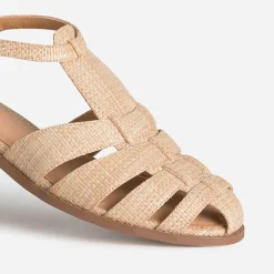Sandale fishermann beige tressé