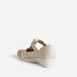 Sandale FRANCE ARNO beige cuir