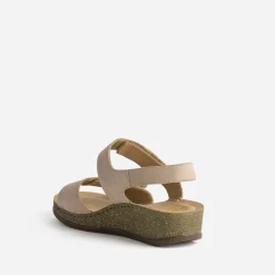 Sandale FRANCE ARNO beige cuir nubuck