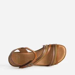 Sandale FRANCE ARNO cognac cuir