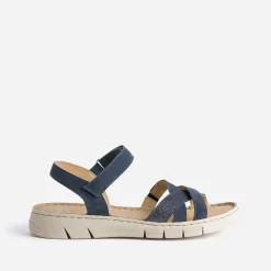 Sandale FRANCE ARNO marine cuir nubuck