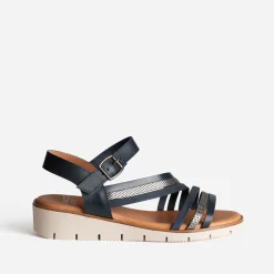 Sandale FRANCE ARNO marine cuir