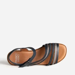 Sandale FRANCE ARNO marine cuir
