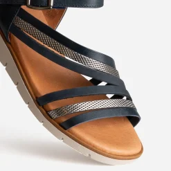 Sandale FRANCE ARNO marine cuir