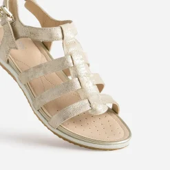 Sandale GEOX dorée en cuir
