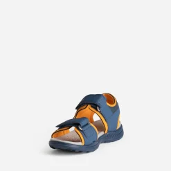 Sandale GEOX marine, noire, orange à scratchs