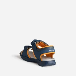 Sandale GEOX marine, noire, orange à scratchs