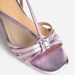 Sandale lilas métallisée