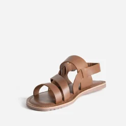 Sandale marron cuir éco-conçu