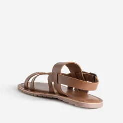 Sandale marron cuir éco-conçu