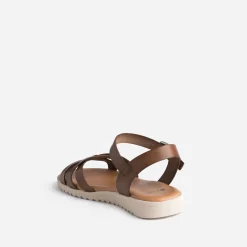 Sandale marron en cuir