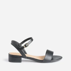 Sandale noire à petit talon