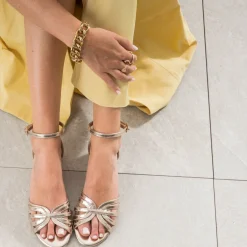 Sandale or à multibrides