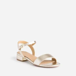 Sandale or à petit talon