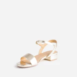 Sandale or à petit talon