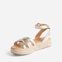Sandale plateforme TEXTO dorée