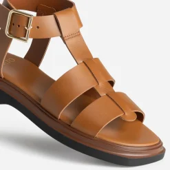 Sandale spartiate TEXTO cognac cuir