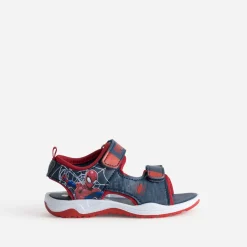 Sandale SPIDER-MAN marine et rouge à scratchs