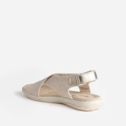 Sandale TBS écrue en mesh pailleté