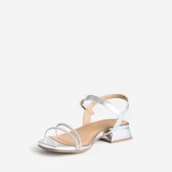 Sandale TEXTO argent à strass