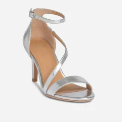 Sandale TEXTO argent à talon fin