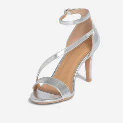 Sandale TEXTO argent à talon fin
