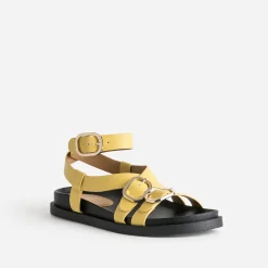 Sandale TEXTO banana cream brides à boucles