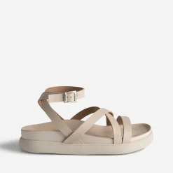 Sandale TEXTO beige à bride croisée cheville