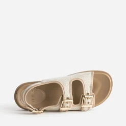 Sandale TEXTO beige motif chevrons