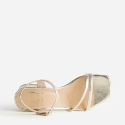 Sandale TEXTO dorée éco-conçue en cuir