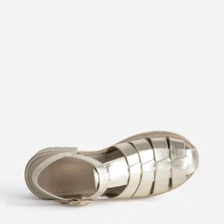 Sandale TEXTO dorée semelle épaisse crantée