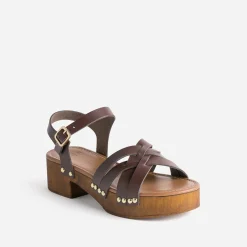 Sandale TEXTO marron en cuir