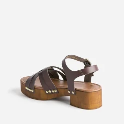 Sandale TEXTO marron en cuir