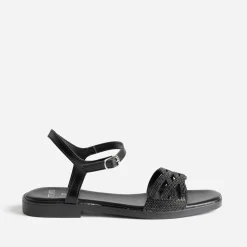 Sandale TEXTO noire brides strassées