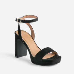 Sandale TEXTO noire suédée