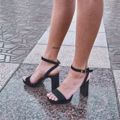 Sandale TEXTO noire suédée