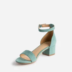 Sandale verte avec deux brides amovibles