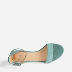 Sandale verte avec deux brides amovibles