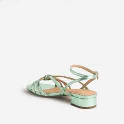 Sandale verte métallisée