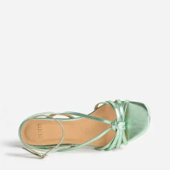 Sandale verte métallisée