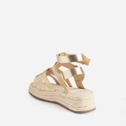 Sandale-spartiate TEXTO dorée