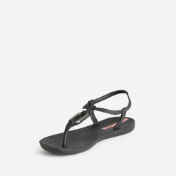 Sandale-tong IPANEMA noire détail bijou