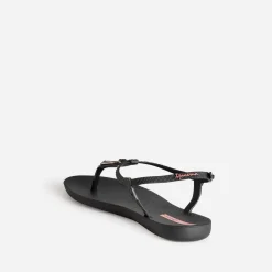 Sandale-tong IPANEMA noire détail bijou