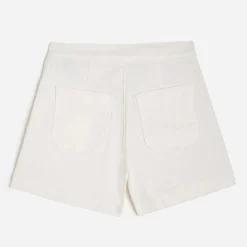 Short à pont TEXTO en jean blanc