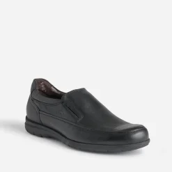 Slip-on FLUCHOS confort en cuir noir