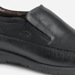 Slip-on FLUCHOS confort en cuir noir