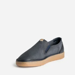 Slip-on FLUCHOS marine cuir perforé