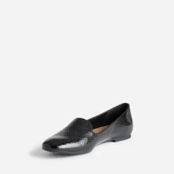 Slipper noir à motif effet python