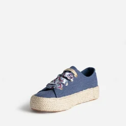 Sneakers en toile bleue