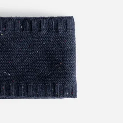 Snood marine chiné en tricot